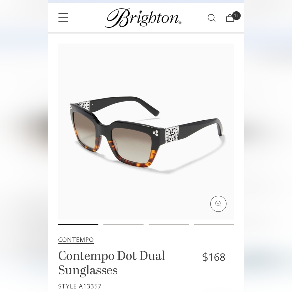 Brighton Black and Tortoise Sunglasses